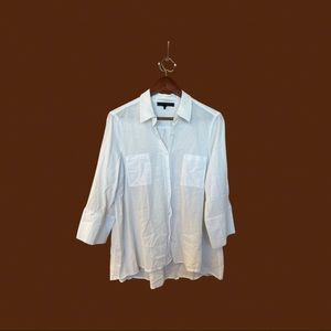 White button down top